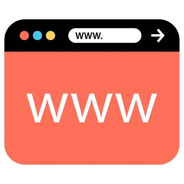 Icona Vettoriale Internet Del Browser — Vettoriale Stock
