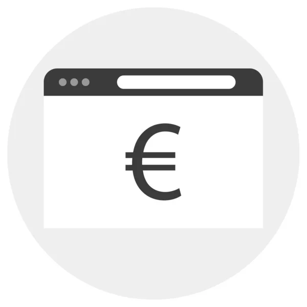 Ícone Sinal Euro Ilustração Vetorial Design Simples —  Vetores de Stock