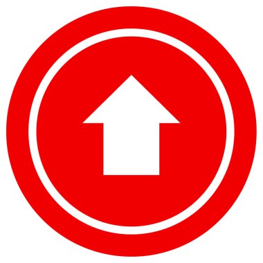 yukarı ok simgesi vektör illüstrasyonu