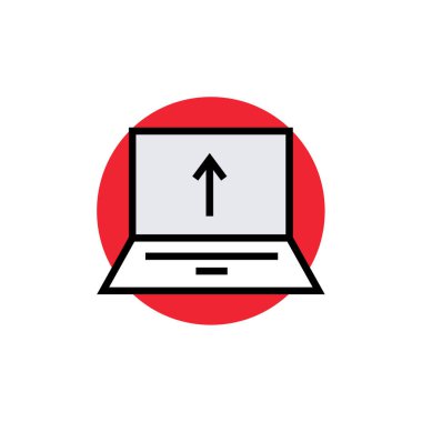 Yükleme ok simgesi vektör çizim     