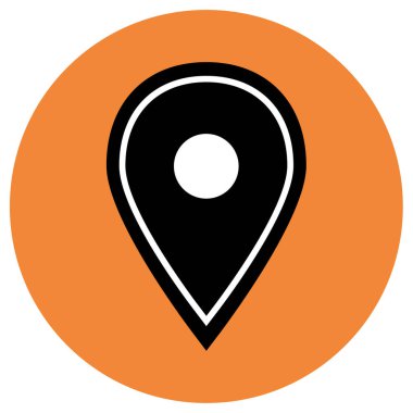 Harita, konum basit simge vektör çizimi  