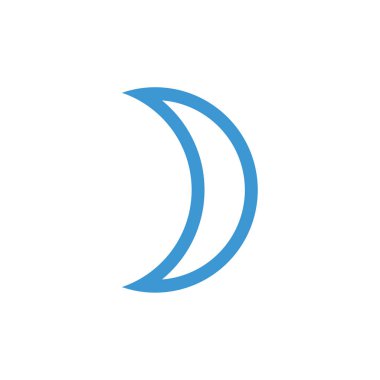 Ay vektörü ince çizgi simgesi