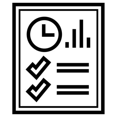 iş raporu simgesi basit illüstrasyon