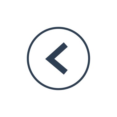 Sol ok simge vektör çizim