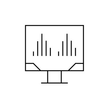 bilgisayar monitörü ikon vektör illüstrasyonu