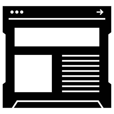 Web sitesi ve uygulama tasarımı için tarayıcı vektör simgesi 