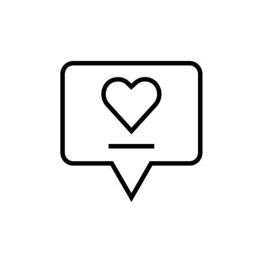 Valentine İleti ikonu vektör illüstrasyonu