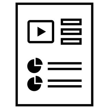 iş raporu simgesi basit illüstrasyon