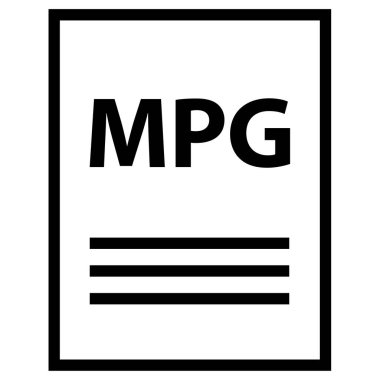 mpg dosya simgesi, vektör illüstrasyonu basit tasarım