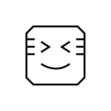 emoji, yüz ifadesi sembolü, simge simgesi, vektör illüstrasyonu