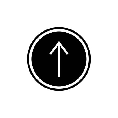yukarı ok simgesi. yön sembolü. Basit düz ok simgesi 