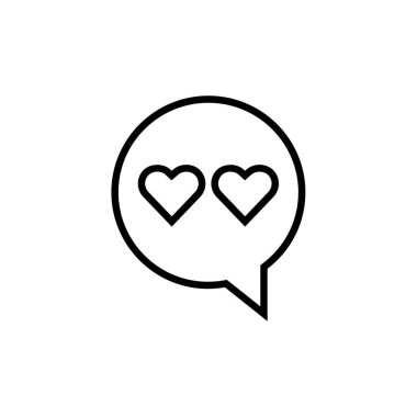 Sohbet balonu simgesi, vektör illüstrasyonu basit tasarım