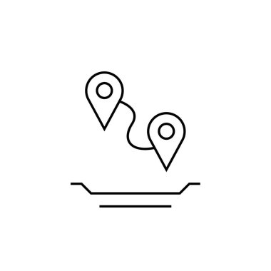 konum simgesi vektör illüstrasyonu