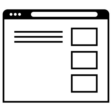 Kablo çerçevesi. Web simgesi basit illüstrasyon