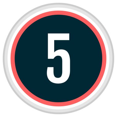 5 numaralı simge vektör illüstrasyonu