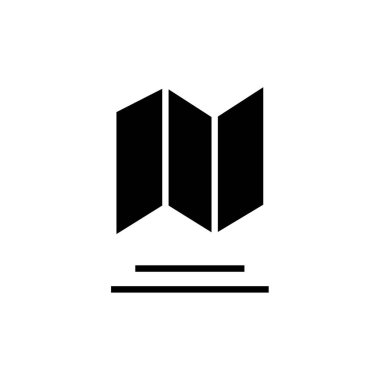 Harita. vektör simgesi illüstrasyonu