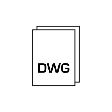 dwg dosya simgesi, vektör illüstrasyonu basit tasarım