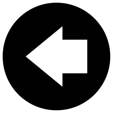 Arka çıkışın basit simgesi, vektör illüstrasyonu 