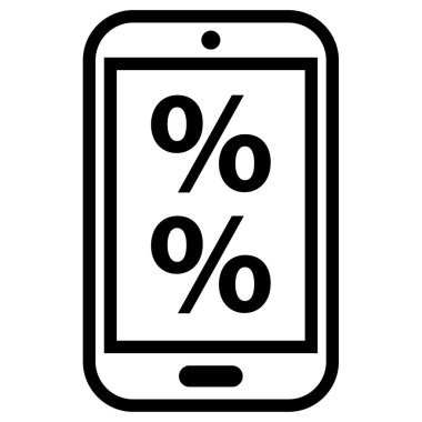 akıllı telefon simgesi basit vektör illüstrasyonu