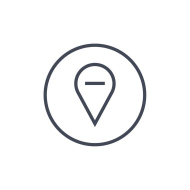 GPS çizgisi simgesi. konum sembolü navigasyon işareti.