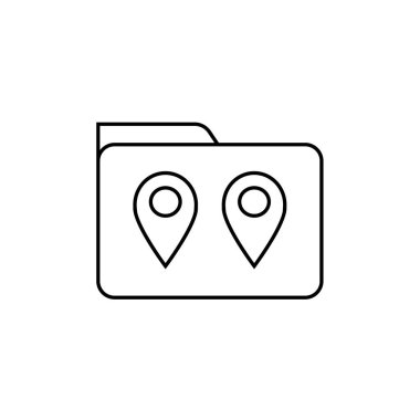 Web ve mobil uygulama tasarımınız için beyaz arkaplanda izole edilmiş dizin simgesi vektörü  