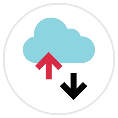 bulut indirme simgesi, vektör illüstrasyonu