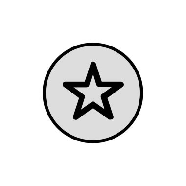 Beyaz arkaplanda izole edilmiş yıldız simgesi vektörü