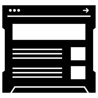 Web sitesi ve uygulama tasarımı için tarayıcı vektör simgesi 