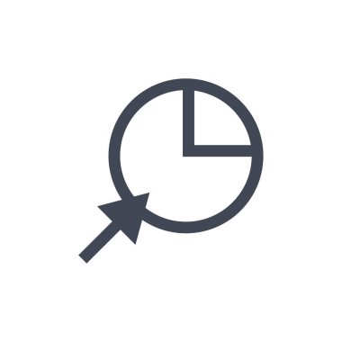 Pasta grafiği basit simgesi, vektör çizim