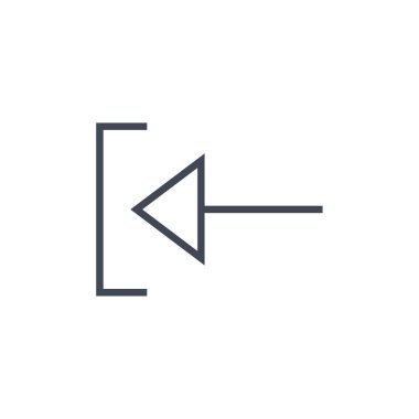 Sol ok simge vektör çizim