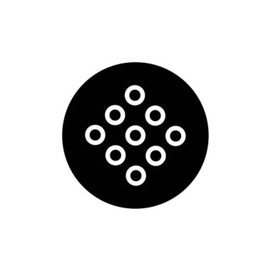 Soyut çokgen geometrik şekil simgesi, vektör illüstrasyonu