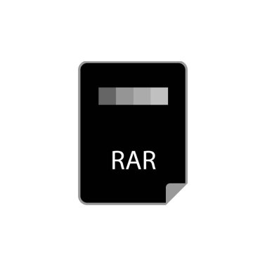 rar dosya biçimi simgesi, vektör illüstrasyonu basit tasarım