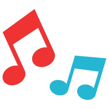 Müzik notası simgesi. vektör illüstrasyonu