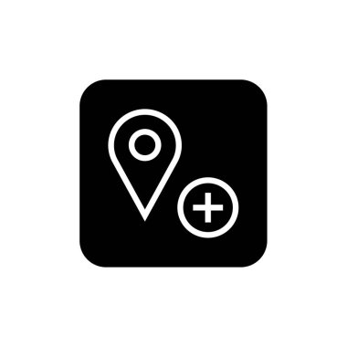 Web ve mobil uygulama tasarımınız için beyaz arkaplanda izole edilmiş konum simgesi vektörü, harita logosu konsepti