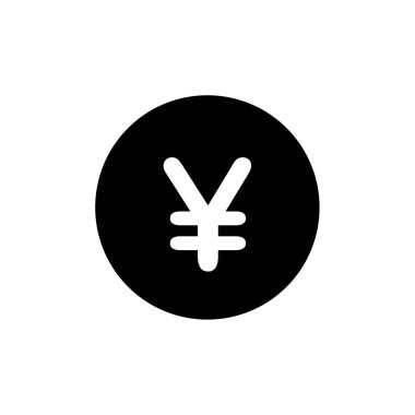 yen vektör düz renk simgesi