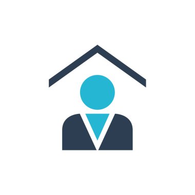 Beyaz arkaplanda izole edilmiş emlak simgesi vektörü, ev saydam işareti 