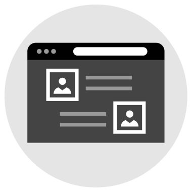 Web tarayıcı simgesi, vektör illüstrasyonu basit tasarım