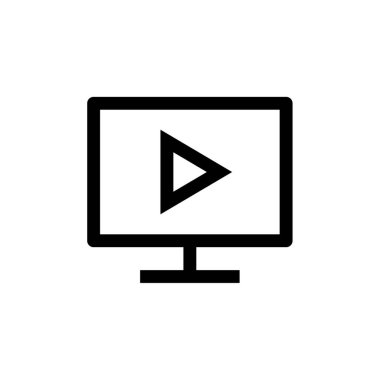 video vektörü ince çizgi simgesi 