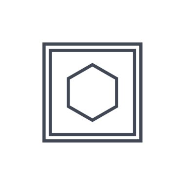 altıgenin vektör çizimi 