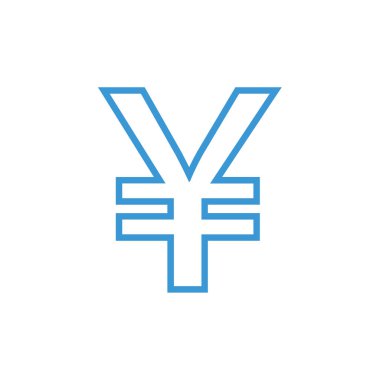 yen simgesi. Beyaz arkaplandaki izole vektör. düz vektör sembolü tasarımı 