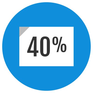 vector illustration of a percentage icon