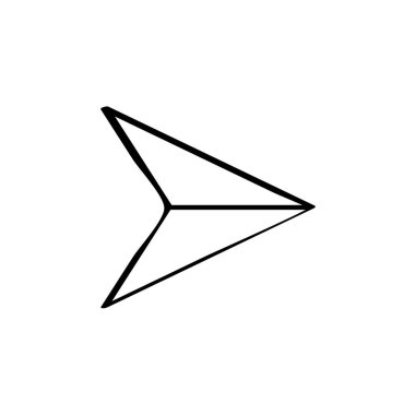 Sağ ok simgesi basit vektör illüstrasyonu