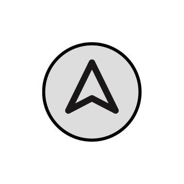 Web ve mobil uygulama tasarımınız için beyaz arkaplanda izole edilmiş ok simgesi vektörü, yukarı logo konsepti