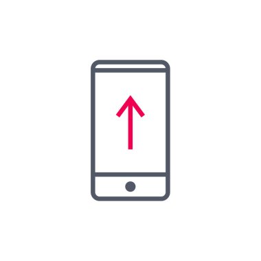 akıllı telefon simgesi basit vektör illüstrasyonu