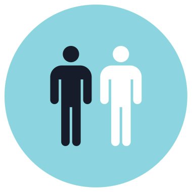 Adam düz vektör simgesi 