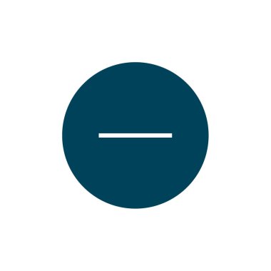 Eksi vektör simgesi, basit ve minimalist düz çizim, negatif çizgi sembolü