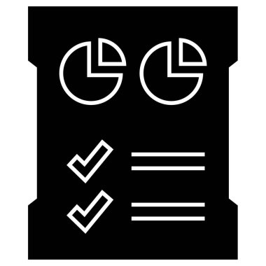 iş raporu simgesi basit illüstrasyon