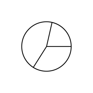 Pasta grafiği basit simgesi, vektör çizim