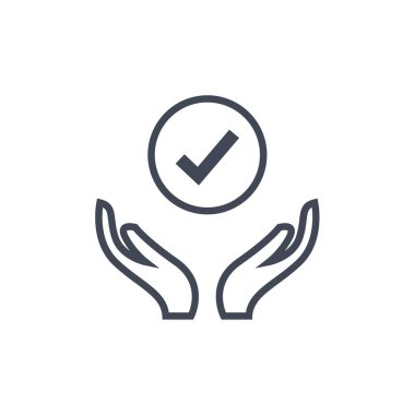 check mark icon. flat design. vector illustration        