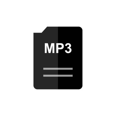 mp3 dosya biçimi vektör illüstrasyonu